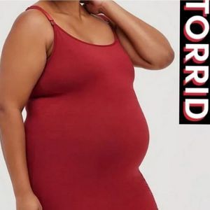 2\$30 NWT TORRID MATERNITY NURSING CAMI - FOXY WINE RED 2x